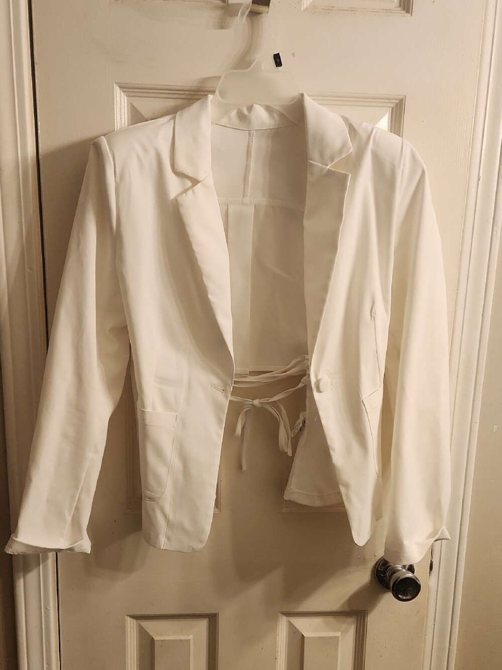 White Women's Tailored Blazer Jacket